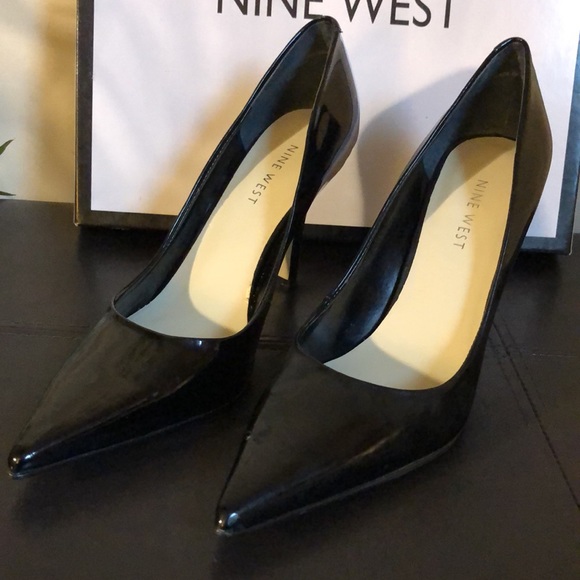 Nine West Black Patent Heels, New - Picture 3 of 7